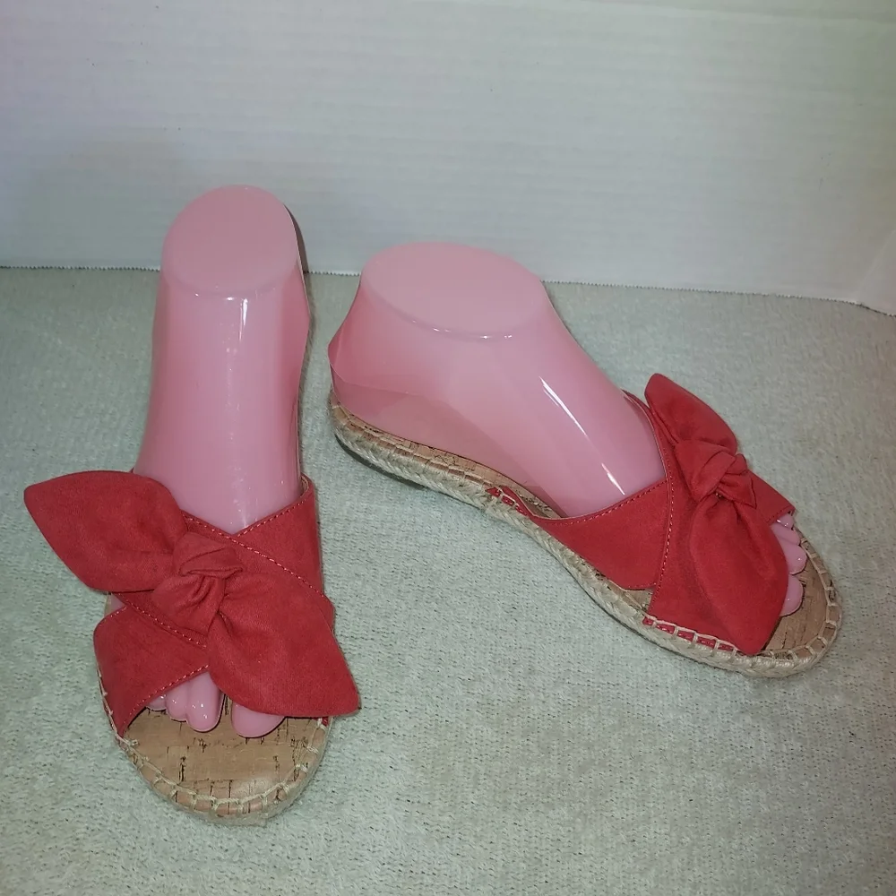 Nine West Red Bellah Espandrille Sandals size 6.5